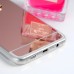 Samsung Galaxy S6 Edge Plus - Bling Bling Soft Fluff Ball Pink Mirror Ring Grip Mount Stand Holder Protective TPU Soft Phone Cover Case